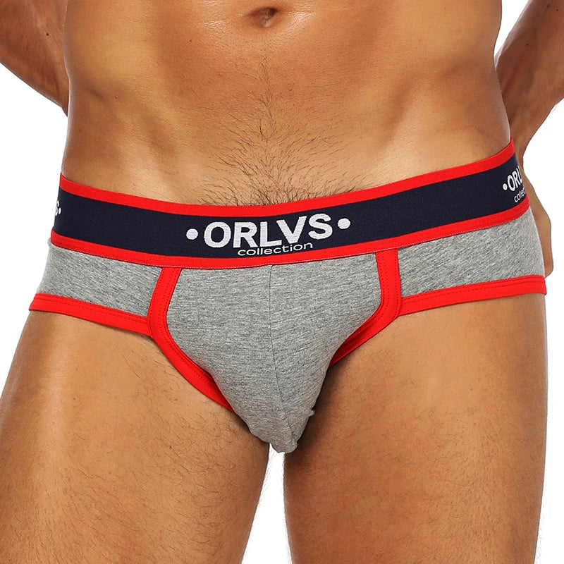 ORLVS New Cotton Comfortable Mens Briefs Underwear Shorts Male Underwear Sexy Gay Men Underwear Bikini Men Briefs Underwear Man