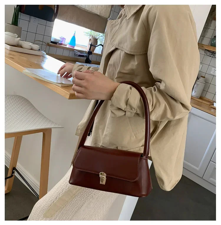 Luxury Brand Crossbody Bags for Women Fashion Design Underarm 2025 Woman Shoulder Bag Female Handbag and Purses Solid Color