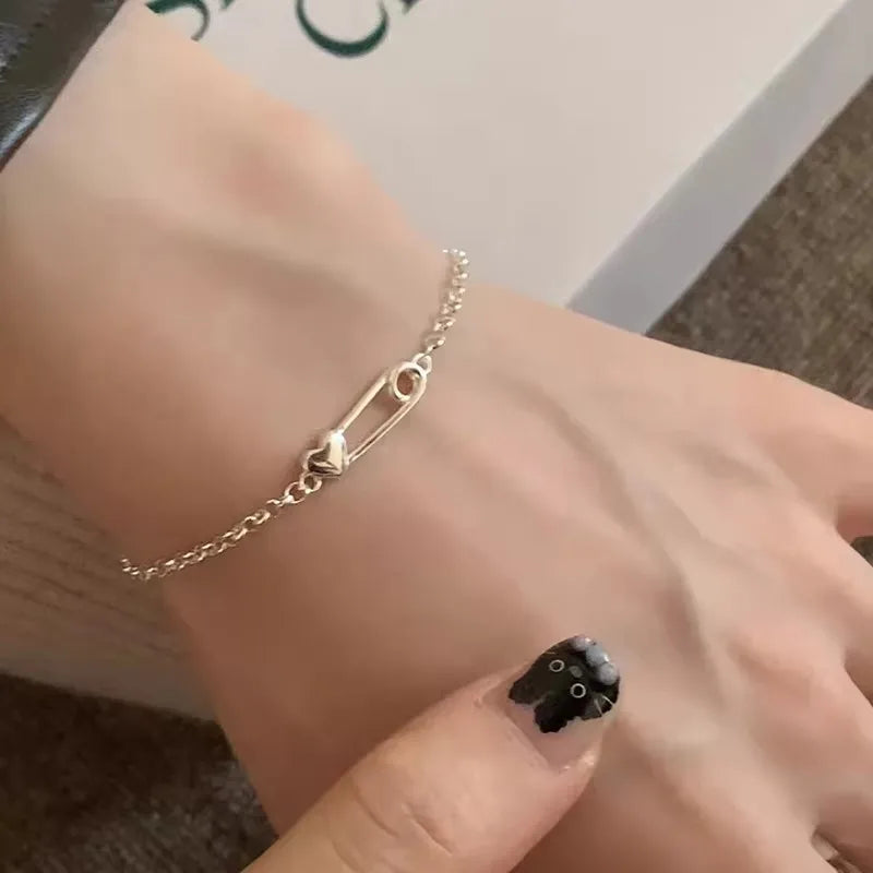 VENTFILLE 925 Sterling Silver Zircon Love Heart Bracelet For Women Bowknot Stars Bead Snake Bone Chain Jewelry Gift Dropship