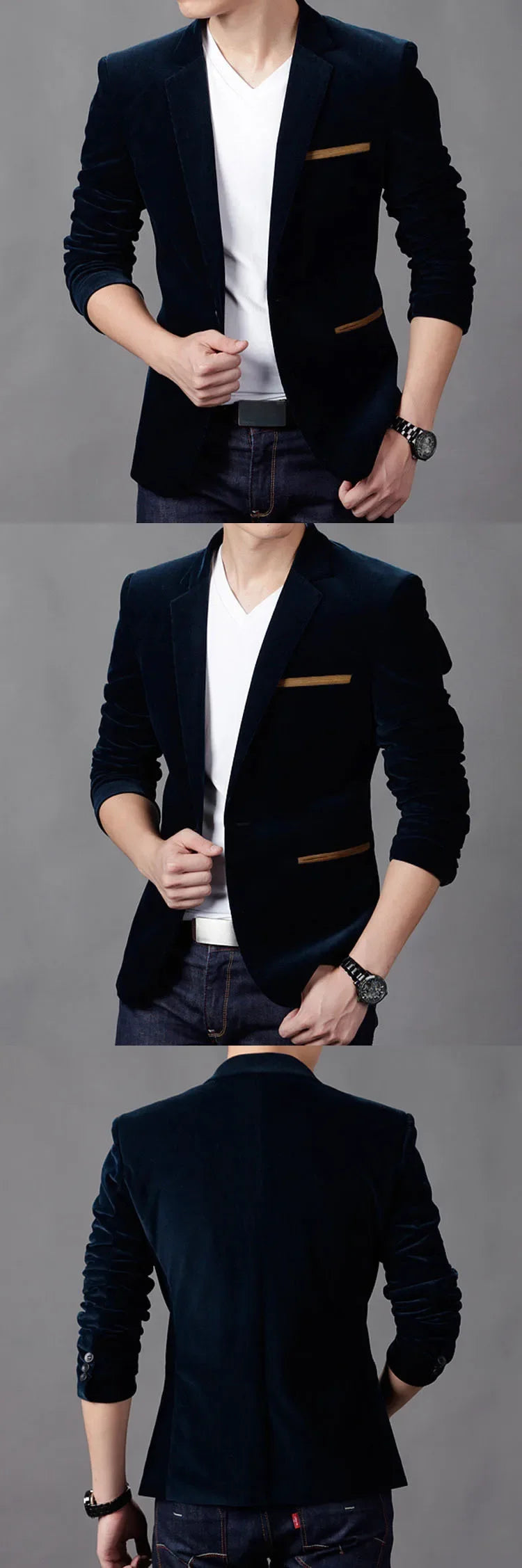 Autumn/winter New Korean Style Business Casual Corduroy Suit For Men Youth Fashion Slimming Western-style Clothes