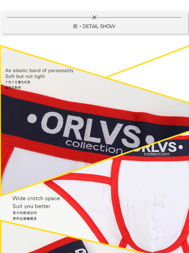 ORLVS New Cotton Comfortable Mens Briefs Underwear Shorts Male Underwear Sexy Gay Men Underwear Bikini Men Briefs Underwear Man