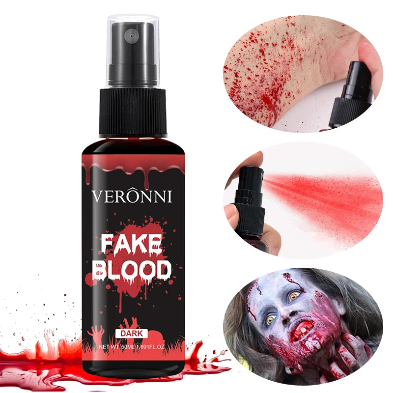Realistic Fake Blood Gel Non-Toxic Long-Lasting SFX Makeup with Clotted Blood Texture for Halloween Party Vampire Zombie Monster