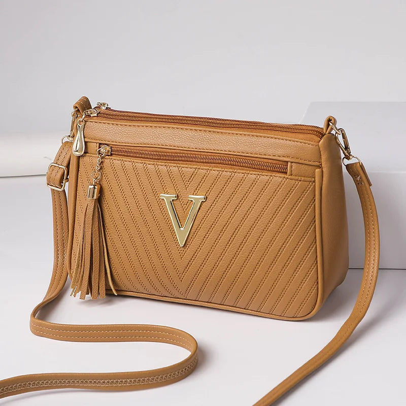 Women's Middle-aged Crossbody Bag Korean Version 2025 Spring/summer Fashion Trend Single Shoulder Bag Change Mobile Phone Purse