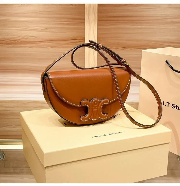 Trendy Fashionable Versatile Women's Shoulder Bag 2024 New Style Summer Collection Genuine Leather Waist Crossbody Small Bag