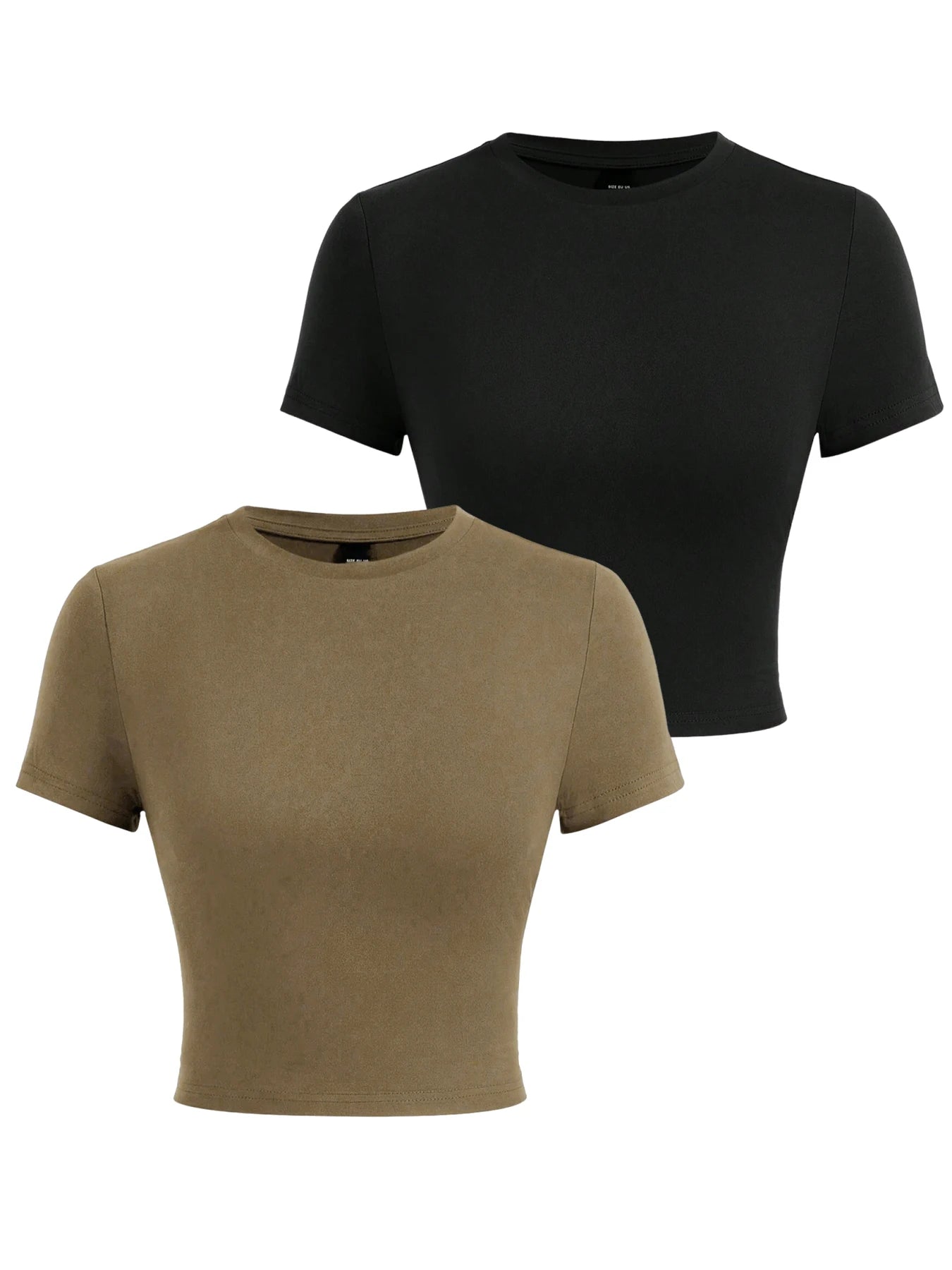 Y2K Woman Solid Crop Tops Short Sleeve High Elastic Viscose T-Shirt Soft O-Neck Sporty Tees Summer Street Fashion Female Clothes