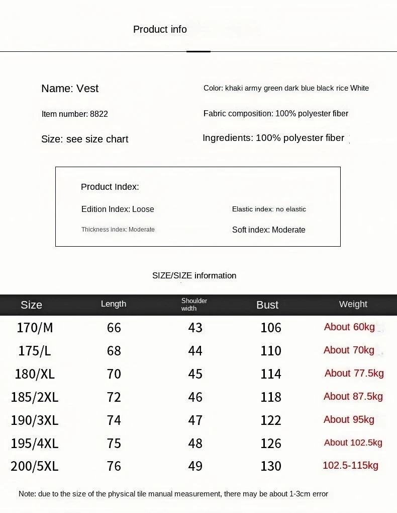 Men‘s Vests Casual Winter Fleece Warm Waistcoats Fashion Thermal Vests Sleeveless Jackets Windbreaker Vests Clothing