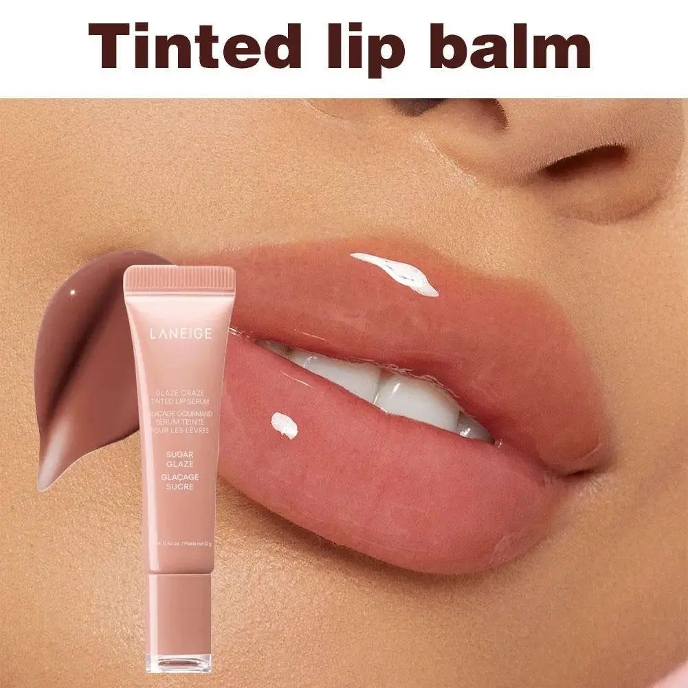 Donut Colored Lip Balm Moisturizing Lip Gloss Mirror Transparent Lip Glaze Jelly Lip Enrichment Oil Non Fading Lip Makeup