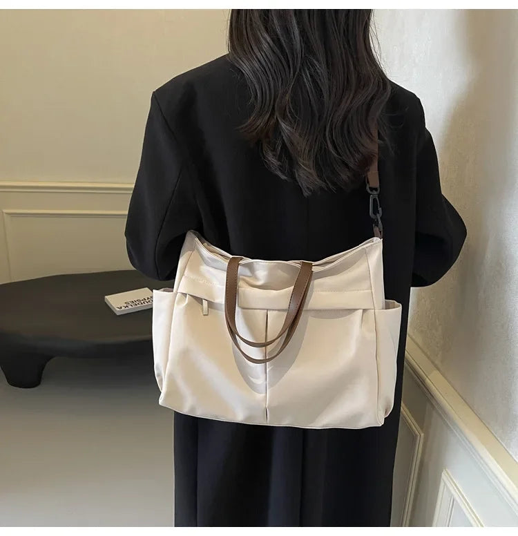 Large Capacity Winter Lady Shoulder Bag Vintage Casual Girl Tote Bags Y2K Pu Leather Female Handbags Women's Commuter Bag Purse