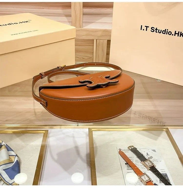 Trendy Fashionable Versatile Women's Shoulder Bag 2024 New Style Summer Collection Genuine Leather Waist Crossbody Small Bag