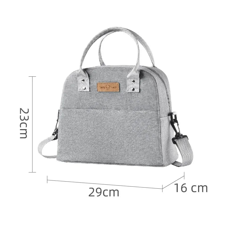 Small Lunch Cooler Bag for Women Men Leakproof Food Carrier Work Lunch Bag Thermal Keeps Cold & Heat Insulated Tote with Zipper