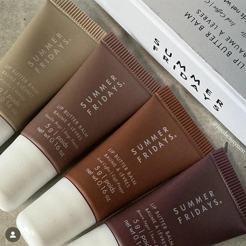 Summer Fridays Lip Balm Moisturizing Mirror Lip Gloss Lip Vanilla Pink Sugar Coffee Cake Smell Lipstick Transparent Oil Makeup