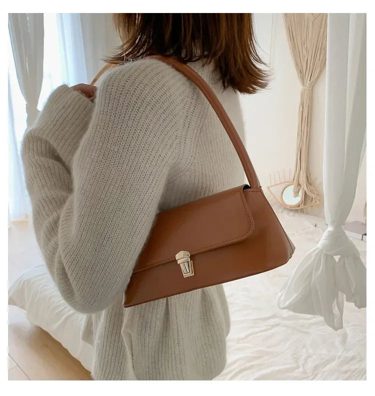 Luxury Brand Crossbody Bags for Women Fashion Design Underarm 2025 Woman Shoulder Bag Female Handbag and Purses Solid Color