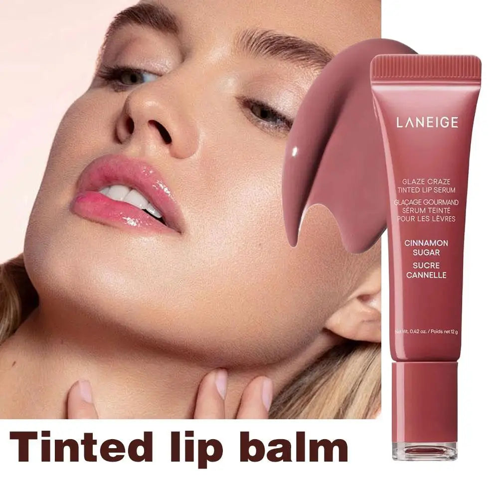 Donut Colored Lip Balm Moisturizing Lip Gloss Mirror Transparent Lip Glaze Jelly Lip Enrichment Oil Non Fading Lip Makeup