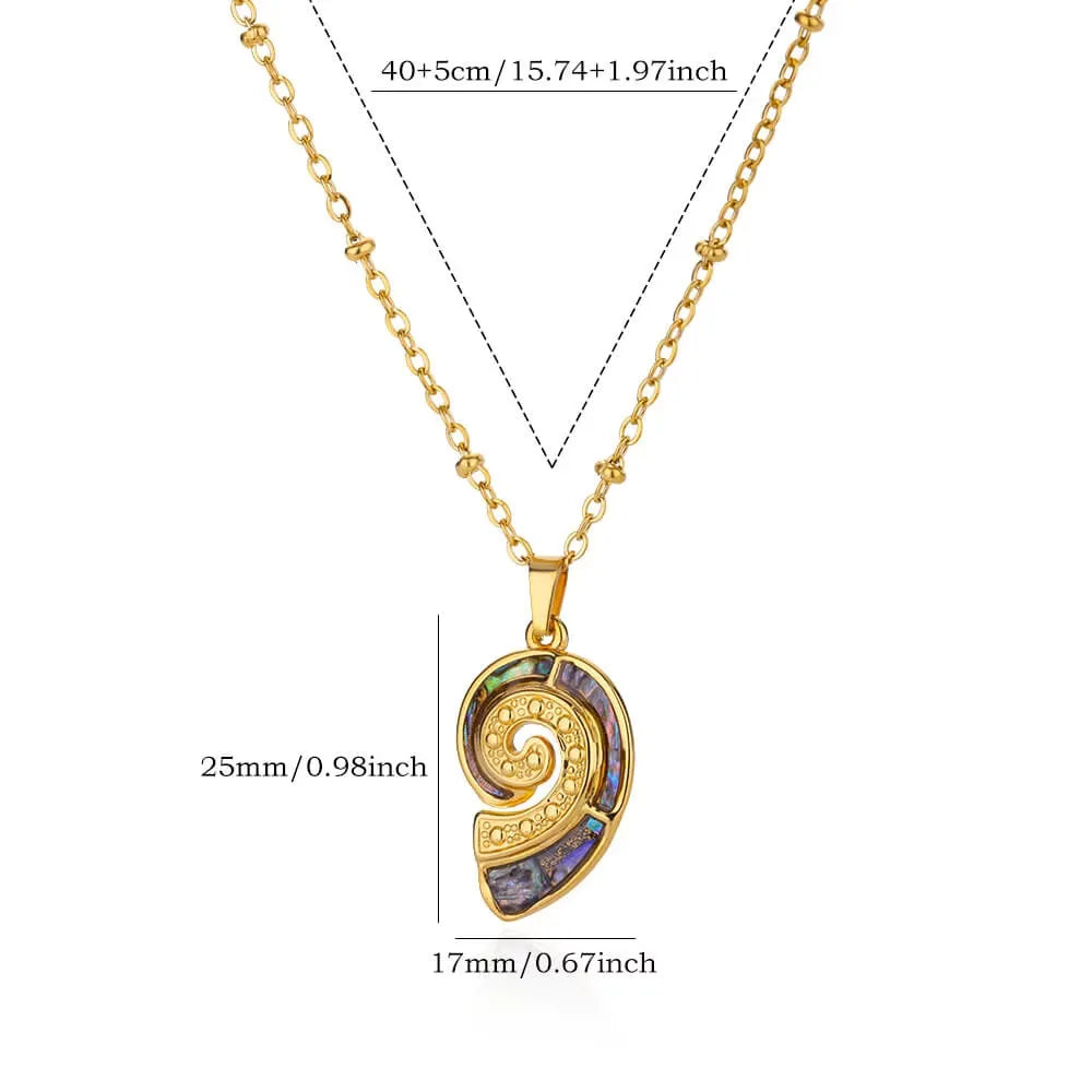 Summer Women's Starfish Conch Shell Necklace Fashion Stainless Steel Gold/Silver Color Crab Turtle Choker Beach Jewelry Gifts