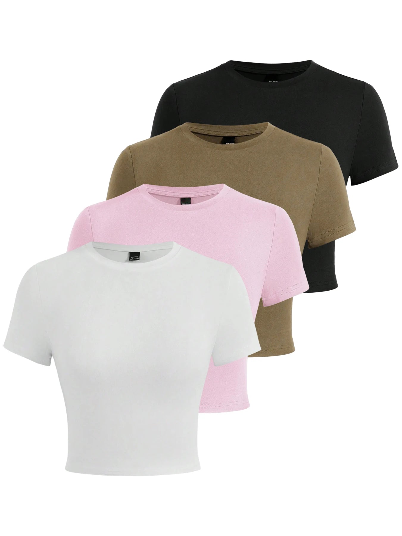 Y2K Woman Solid Crop Tops Short Sleeve High Elastic Viscose T-Shirt Soft O-Neck Sporty Tees Summer Street Fashion Female Clothes