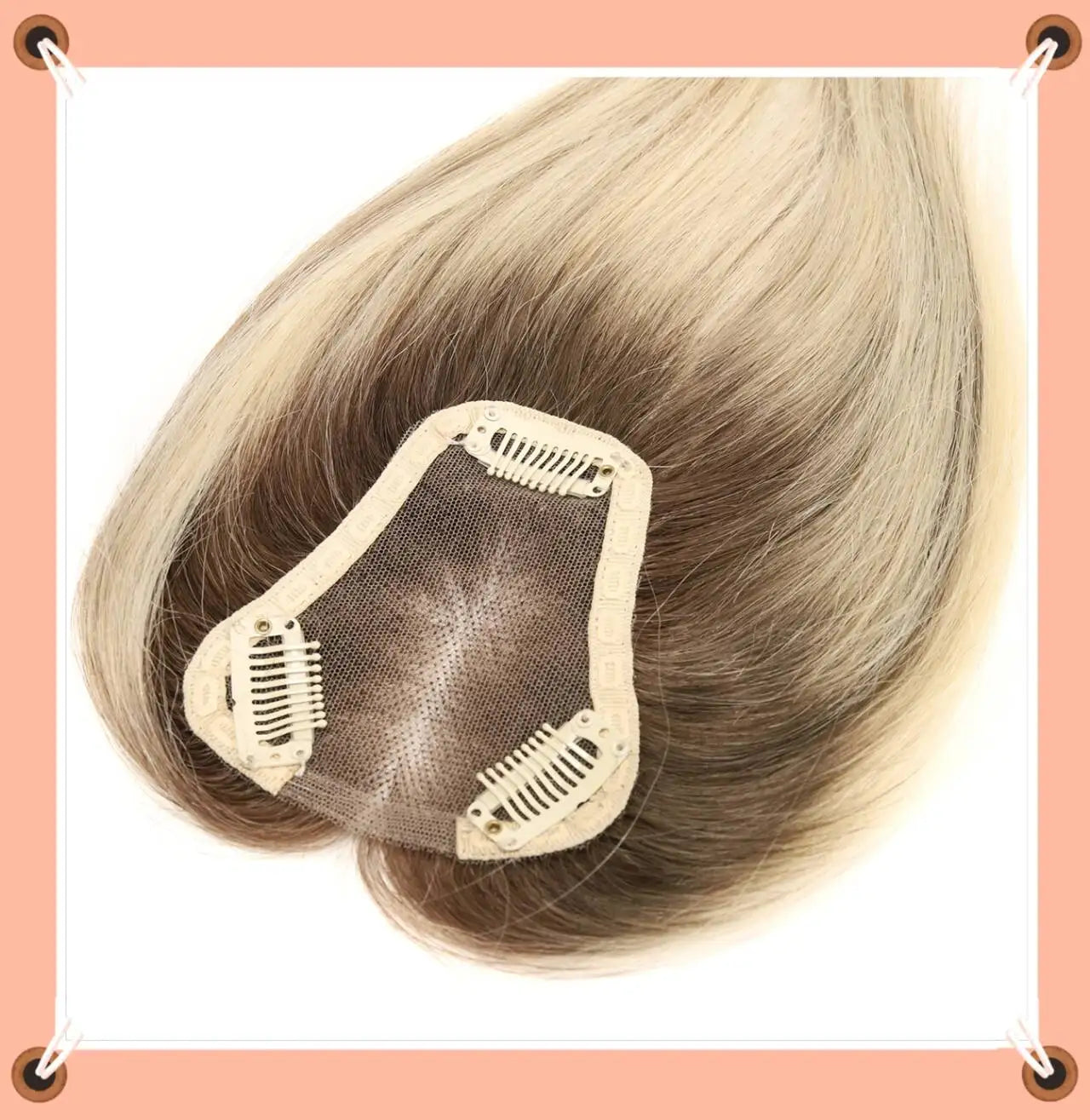 100% Remy Human Hair Natural Hair Topper HairPieces for Women Silk Base 3Clip in Toppers Hair Swiss Lace Hair Topper Breathable