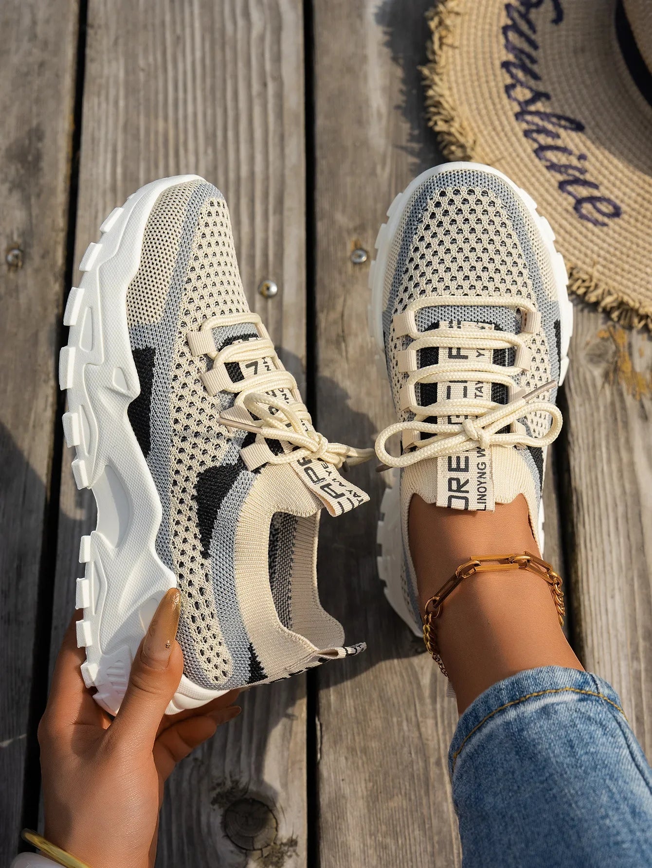 Women Shoes Summer 2025 New Four Seasons Versatile Thin Breathable Casual Shoes Large Fashion Sneakers Women Zapatos De Mujer