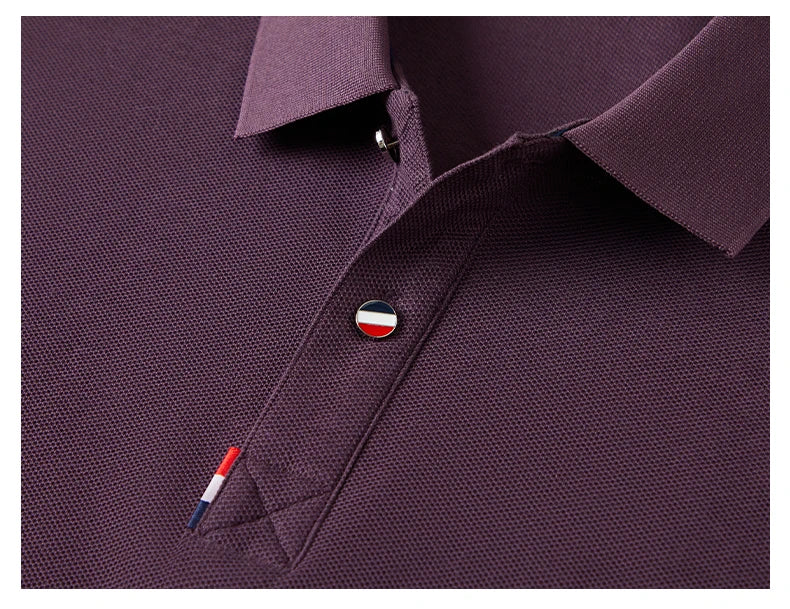 Summer hot selling men's fashionable business high-quality polo shirt, casual and comfortable pure cotton short sleeved shirt