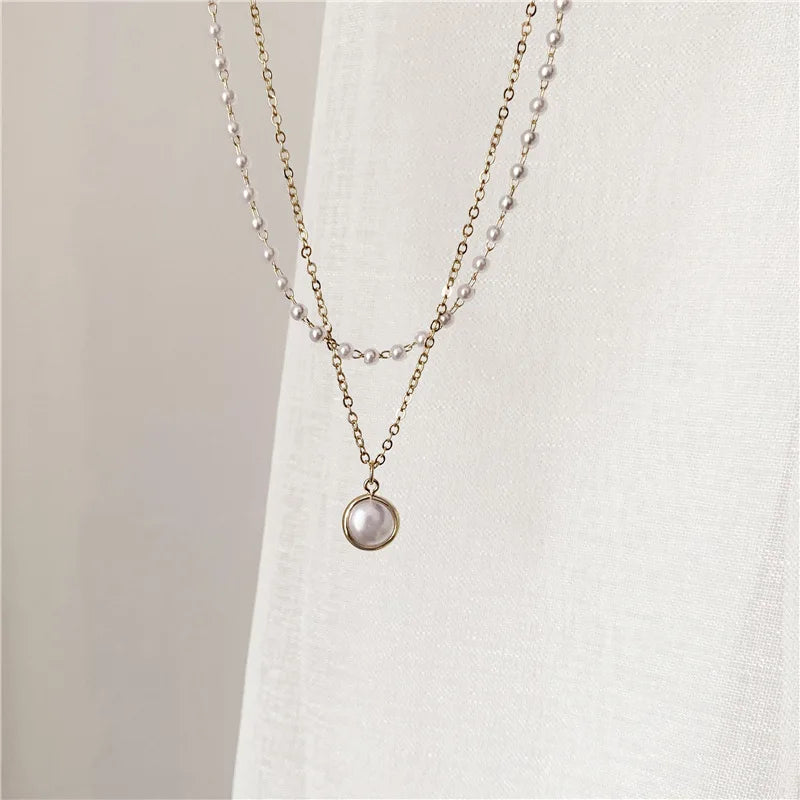 New Golden Silver Color Small Heart Necklaces Bijoux For Women Collars Fashion Jewelry Collarbone Pendant Necklace NA219