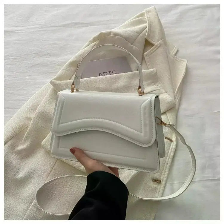 High Quality PU Leather Handbag Purse Women's Bag Solid Color Shoulder Crossbody Bags Lady Messenger Small Tote for Women Girls
