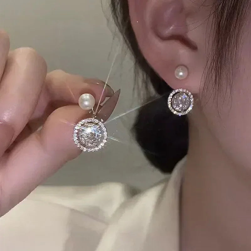 Elegant Black Lace Flower Stud 2025 Fashin Earrings for Women Girls Summer Style Party Wedding Exaggerated Black Earrings Gift