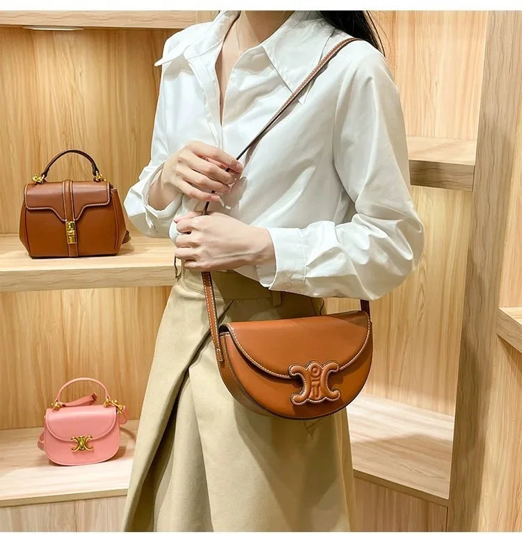 Trendy Fashionable Versatile Women's Shoulder Bag 2024 New Style Summer Collection Genuine Leather Waist Crossbody Small Bag