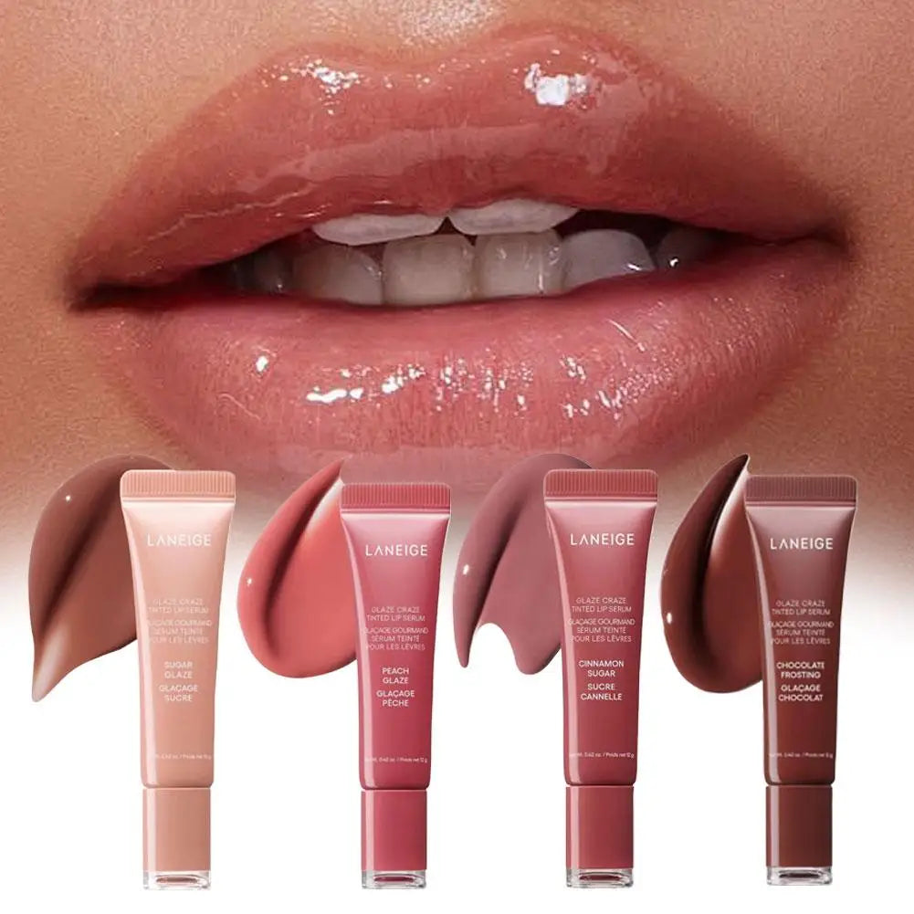 Donut Colored Lip Balm Moisturizing Lip Gloss Mirror Transparent Lip Glaze Jelly Lip Enrichment Oil Non Fading Lip Makeup