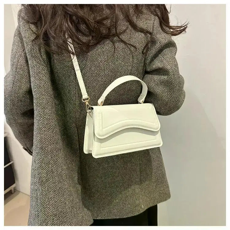 High Quality PU Leather Handbag Purse Women's Bag Solid Color Shoulder Crossbody Bags Lady Messenger Small Tote for Women Girls