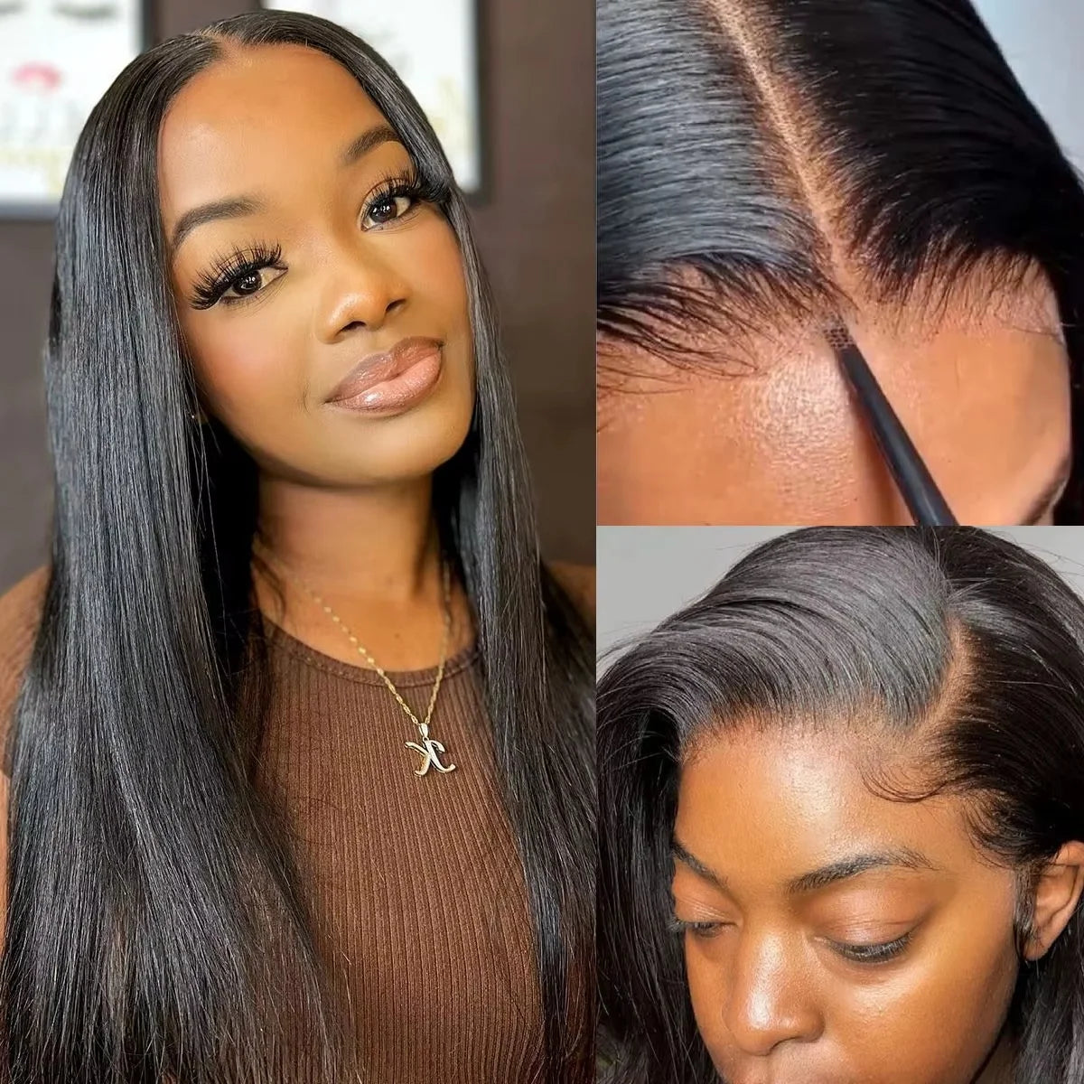 30 40 Inch Bone Straight Lace Frontal Wigs Human Hair 13x6 Hd Transparent Lace Front Wig 13x4 Long Straight Wig For Black Women