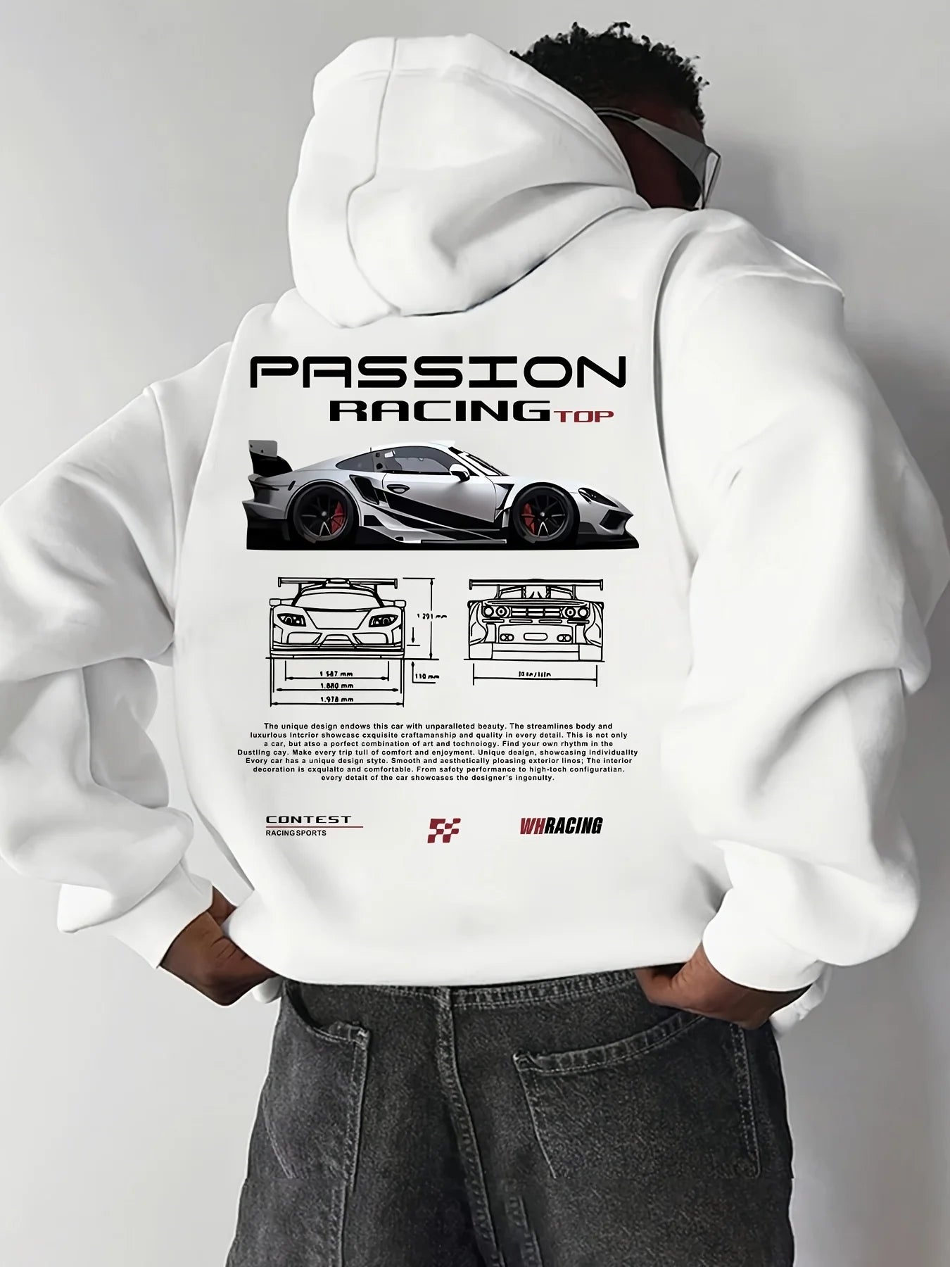 Men's casual hoodie alphabet print loose fit - Temu Bahrain streetwear 22ss men clothing hoodies hoodie men one piece haikyuu