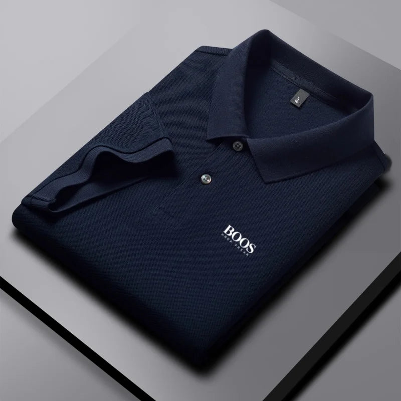 100% pure cotton high-end brand men's short sleeve polo shirt summer fashion hot selling BOSS embroidery golf top casual T-shirt