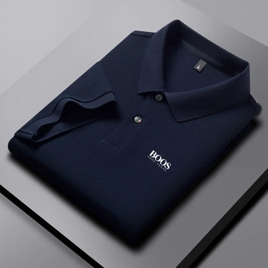 100% pure cotton high-end brand men's short sleeve polo shirt summer fashion hot selling BOSS embroidery golf top casual T-shirt