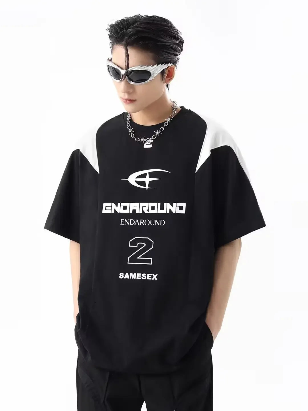 Men's Loose-fit Half Sleeve T-shirt Summer Style Ins Trendy Hong Kong Style Casual Clothes For Young Men