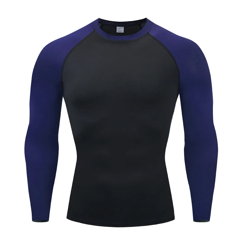 Mens Long Sleeve Rashguard Upf 50 Sun Protection Surf Shirt Quick Dry Breathable Swimming Tight T-shirt Summer 2025 Gym Clothes