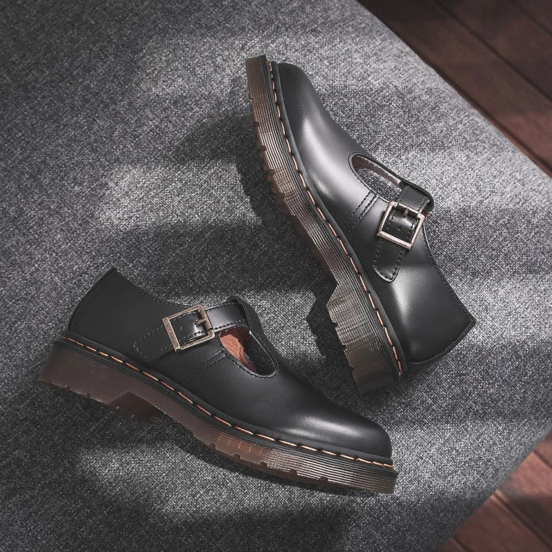 Spring and Autumn Casual Shoes for Men and Women 2025 Fashion Mary Jane Shoes Women Thick-soled British Business Casual Shoes 45