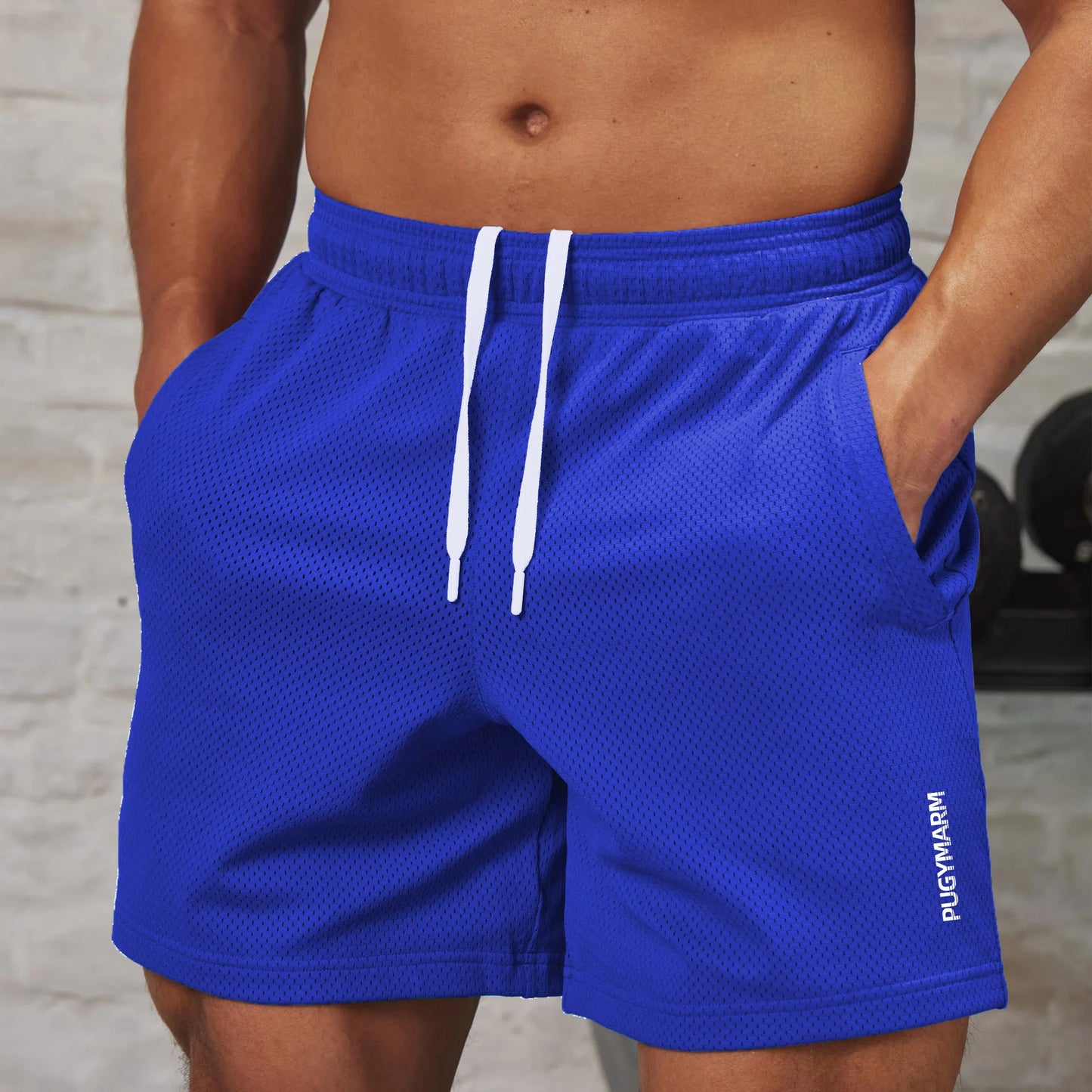 Men's shorts Summer Gym Workout Running shorts Quick Drying Loose basketball pants Drawstring Mesh Casual jogging Sports Shorts