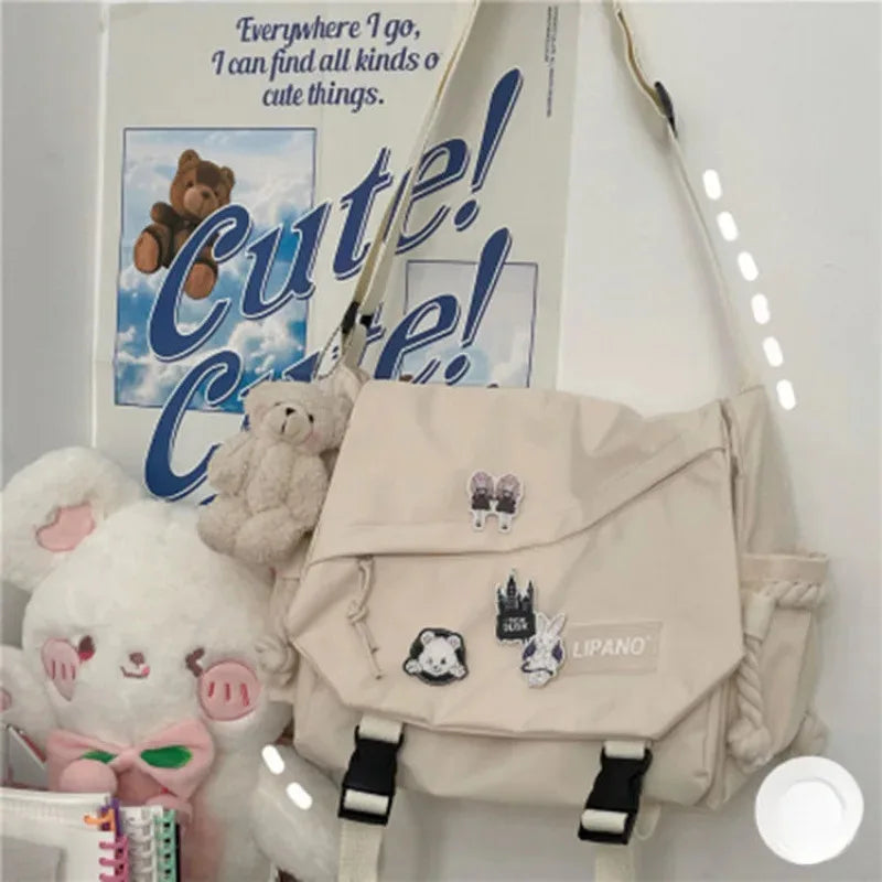 Korean Street Style Versatile Artistic Hong Kong Version Shoulder Bag Messenger Crossbody Bag