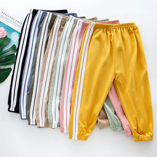 Summer Boys and Girls Thin Pants Kids Sport Wear Trousers Children's Clothes Comfortable Breathable Candy Color Pants