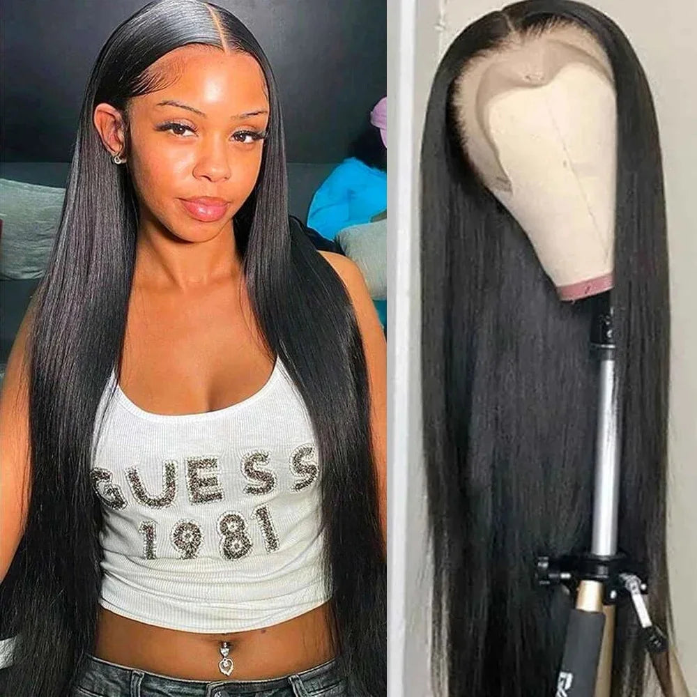 30 40 Inch Bone Straight Lace Frontal Wigs Human Hair 13x6 Hd Transparent Lace Front Wig 13x4 Long Straight Wig For Black Women