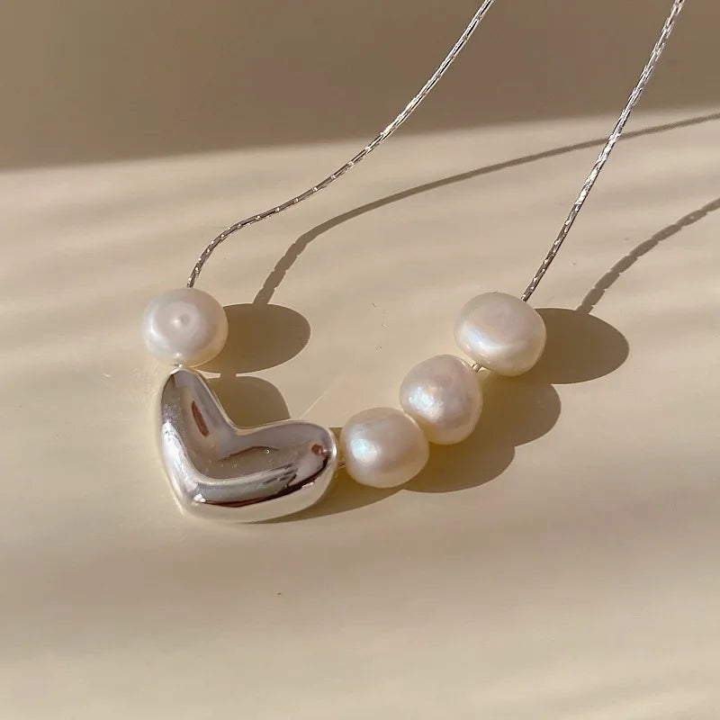 2025 New Women's Pearl Necklace Kpop Gold Color Beads Pendant Necklaces Goth Double Layer Chain Choker for Women Fashion Jewelry