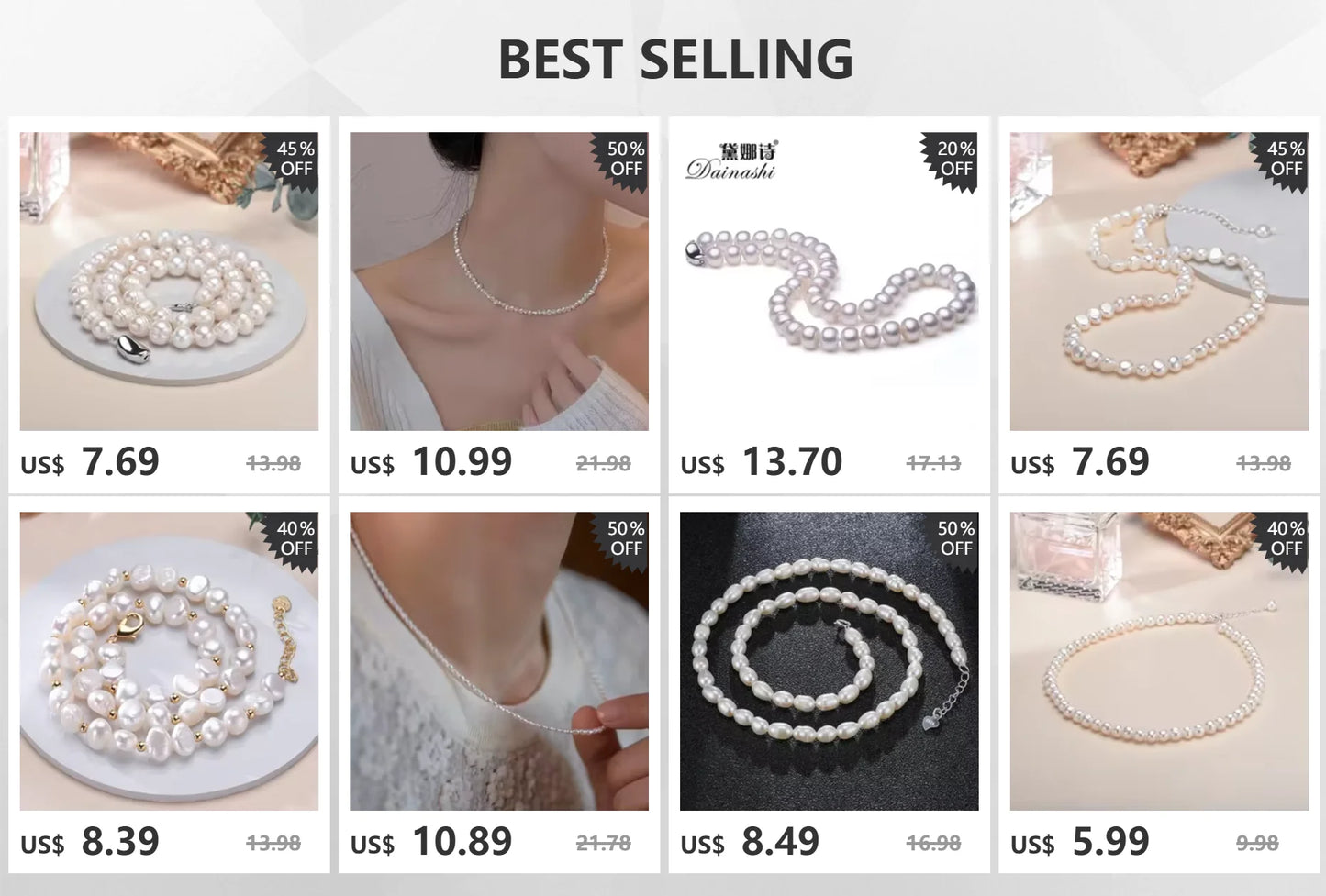4-5mm Baroque Freshwater Pearl Necklaces with 5cm Extend Chain 925 Sterling Silver 38 45 50cm Necklaces Jewelry Gift 2025 New