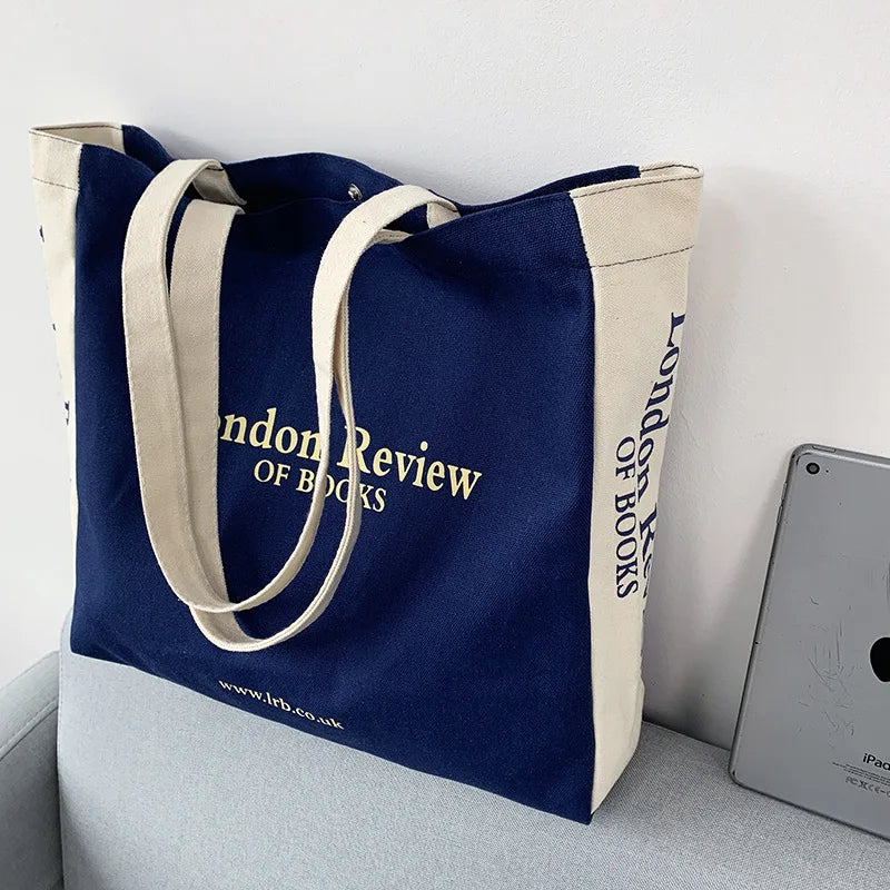 Women Canvas Shoulder Shopper Bag Cotton Cloth Eco Big Shopping Bag for Woman 2023 Girls Student Handbag Large Tote Book Bags