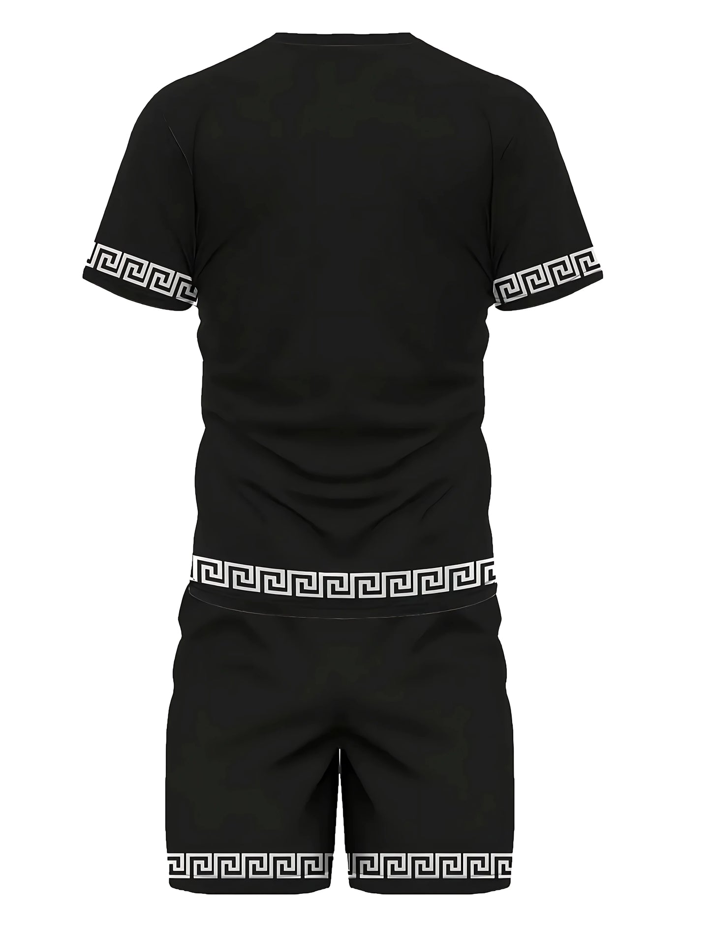 Summer 2025 Bestseller Men's Set Casual and fashionable 3D printed outdoor streetwear