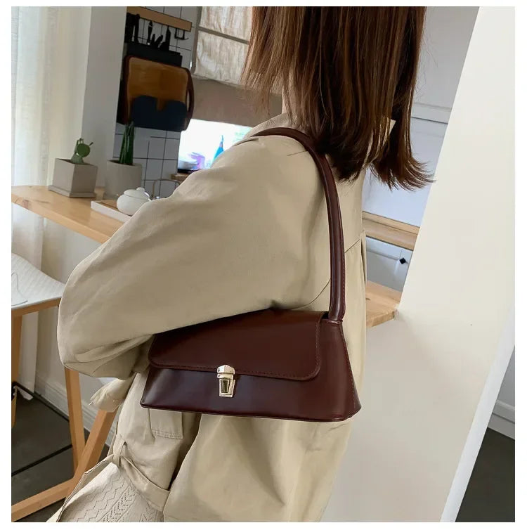 Luxury Brand Crossbody Bags for Women Fashion Design Underarm 2025 Woman Shoulder Bag Female Handbag and Purses Solid Color