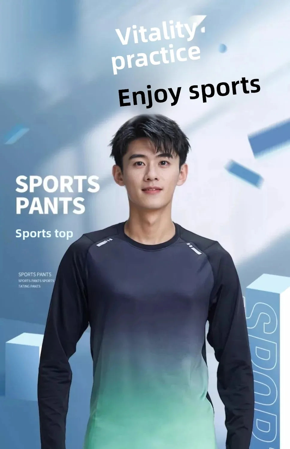 Quick Dry Ice Silk Men's T-Shirt Thin Sport Long Sleeve Loose Fitness Training Running Clothes New Style Summer Breathable Top