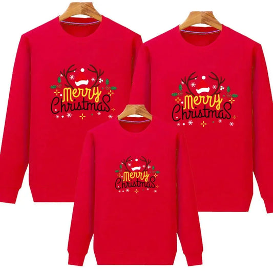 2026 Christmas Sweaters Xmas Autumn Father Mother Kids Baby Cotton Sweatshirts Baby Mommy and Me Clothes Family Matching Outfits