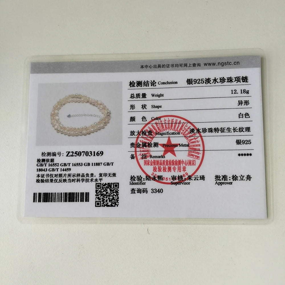 4-5mm Baroque Freshwater Pearl Necklaces with 5cm Extend Chain 925 Sterling Silver 38 45 50cm Necklaces Jewelry Gift 2025 New