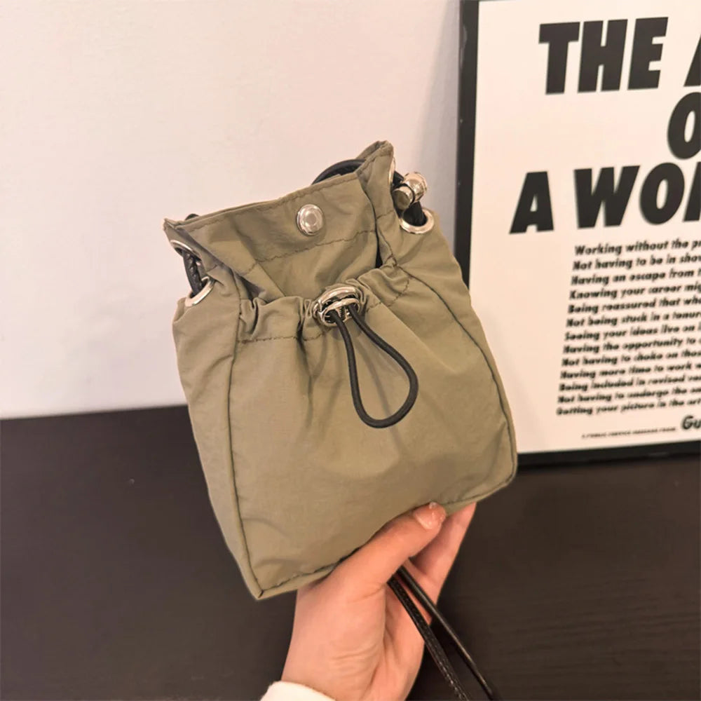Nylon Crossbody Bag Soft Mini Phone Wallet Multifunctional Square Shoulder Bag Crossbody Purse Canvas Purse Messenger Bag