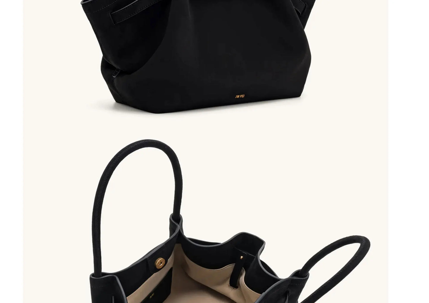 JW Pei Dumpling Bag Suede Shoulder Crossbody Underarm Bag Niche Design Fashion Handbag Tote Bag