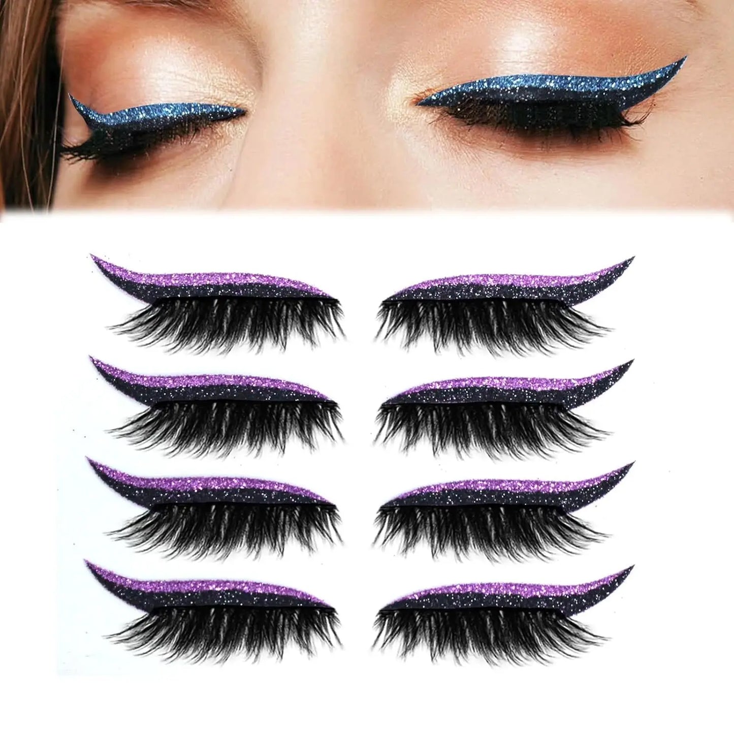 Eyeshadow Eyelash Patch Seamless Makeup Stickers False Eyelashes Innovative Reusable Eyelashes For Cosplay Special Occasions